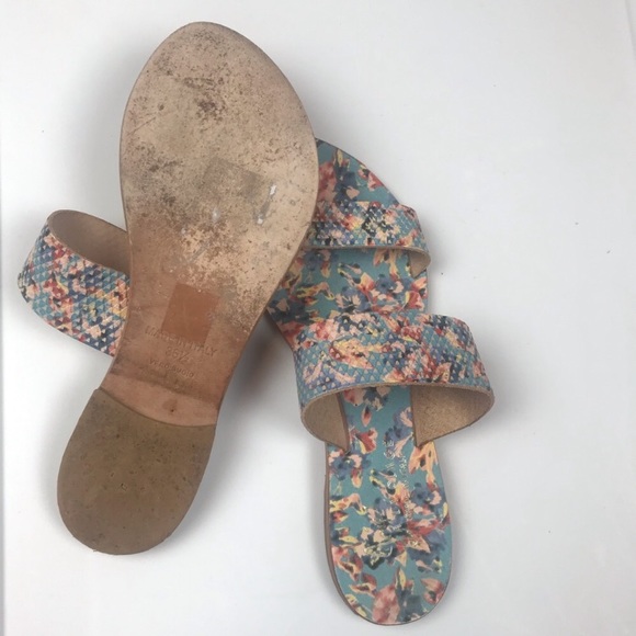 Joie A La Plage Blue Floral Print Sable Sandals - Picture 6 of 7